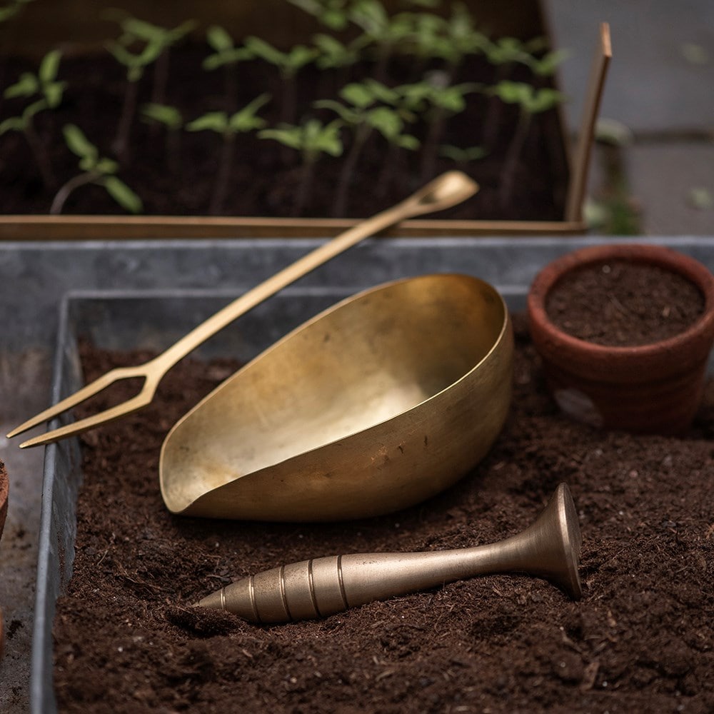 Dibber/pot tamper - brass