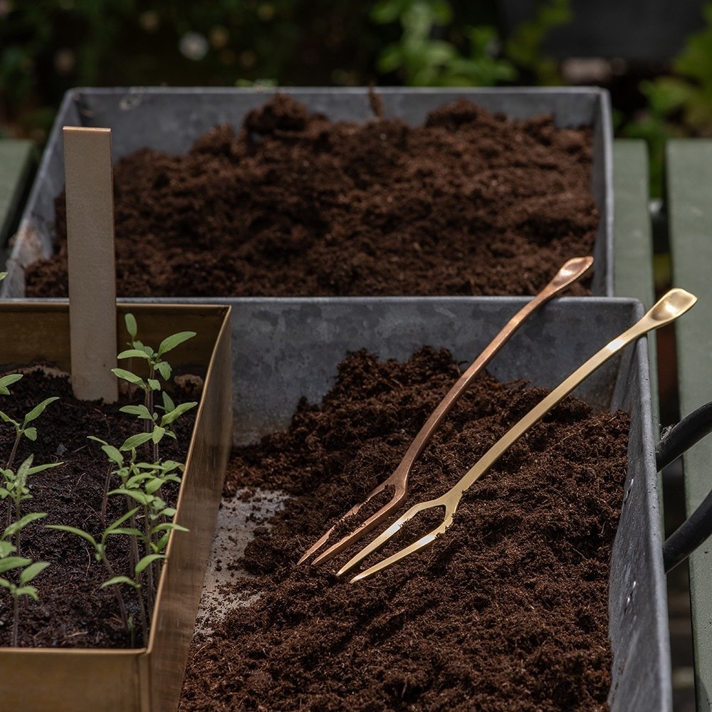 Seedling pricker - brass
