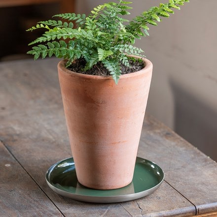 Enamelled round tray