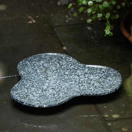 Clover bird bath - rusty brown