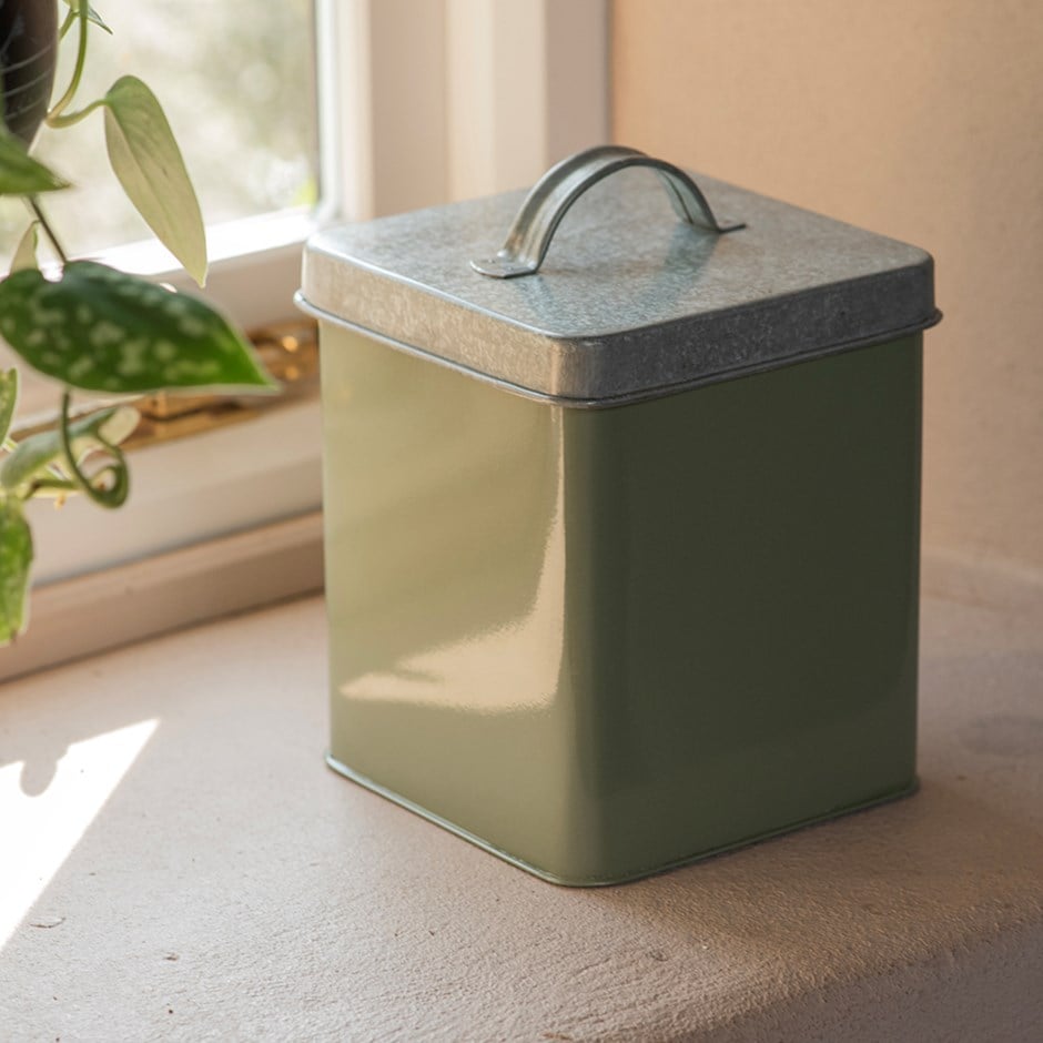 Crocus box - Crocus green with galvanised lid