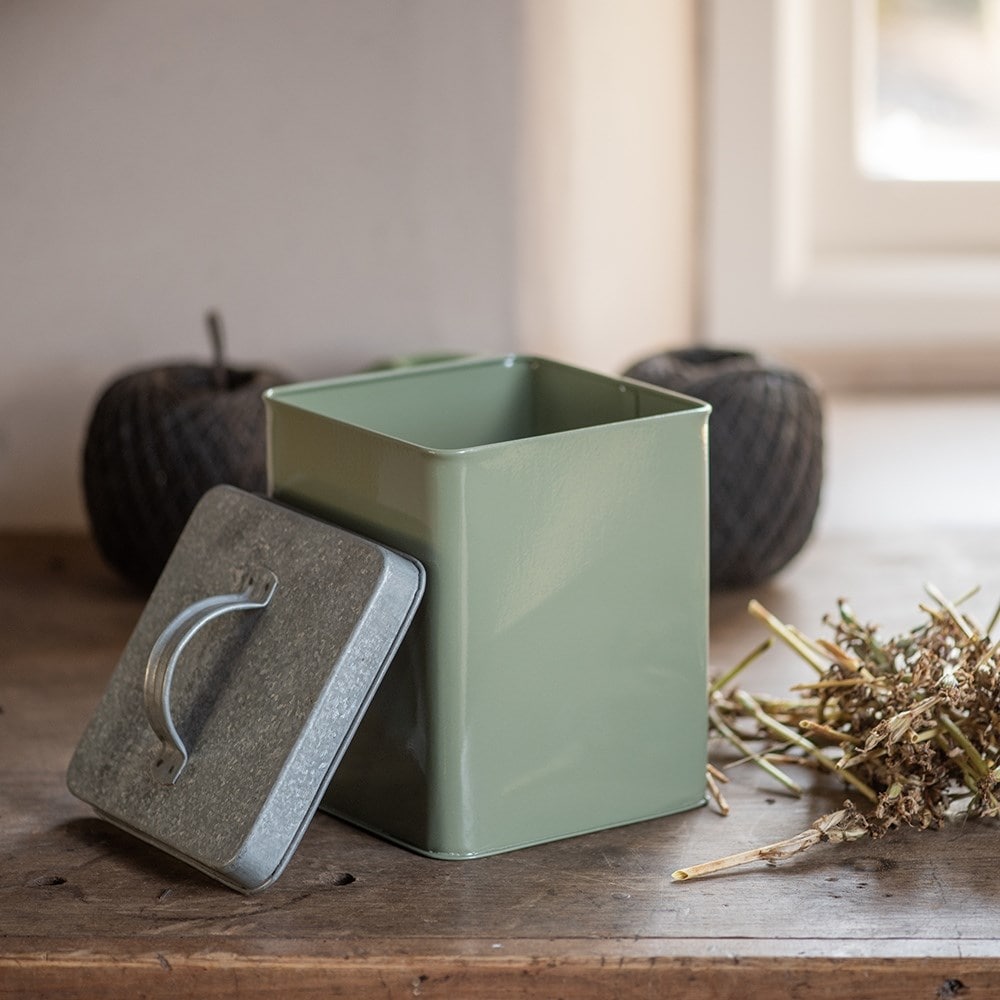 Crocus box - Crocus green with galvanised lid