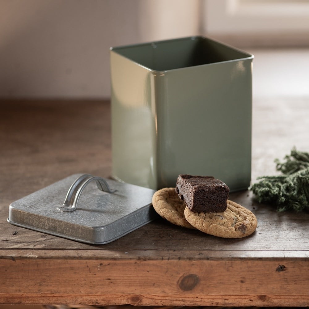 Crocus box - Crocus green with galvanised lid