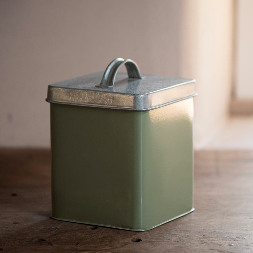 Crocus box - Crocus green with galvanised lid