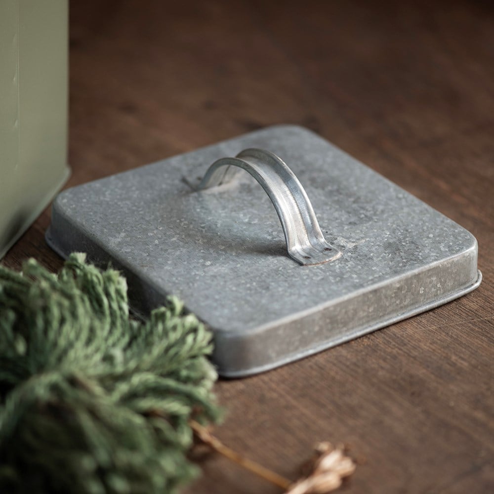 Crocus box - Crocus green with galvanised lid