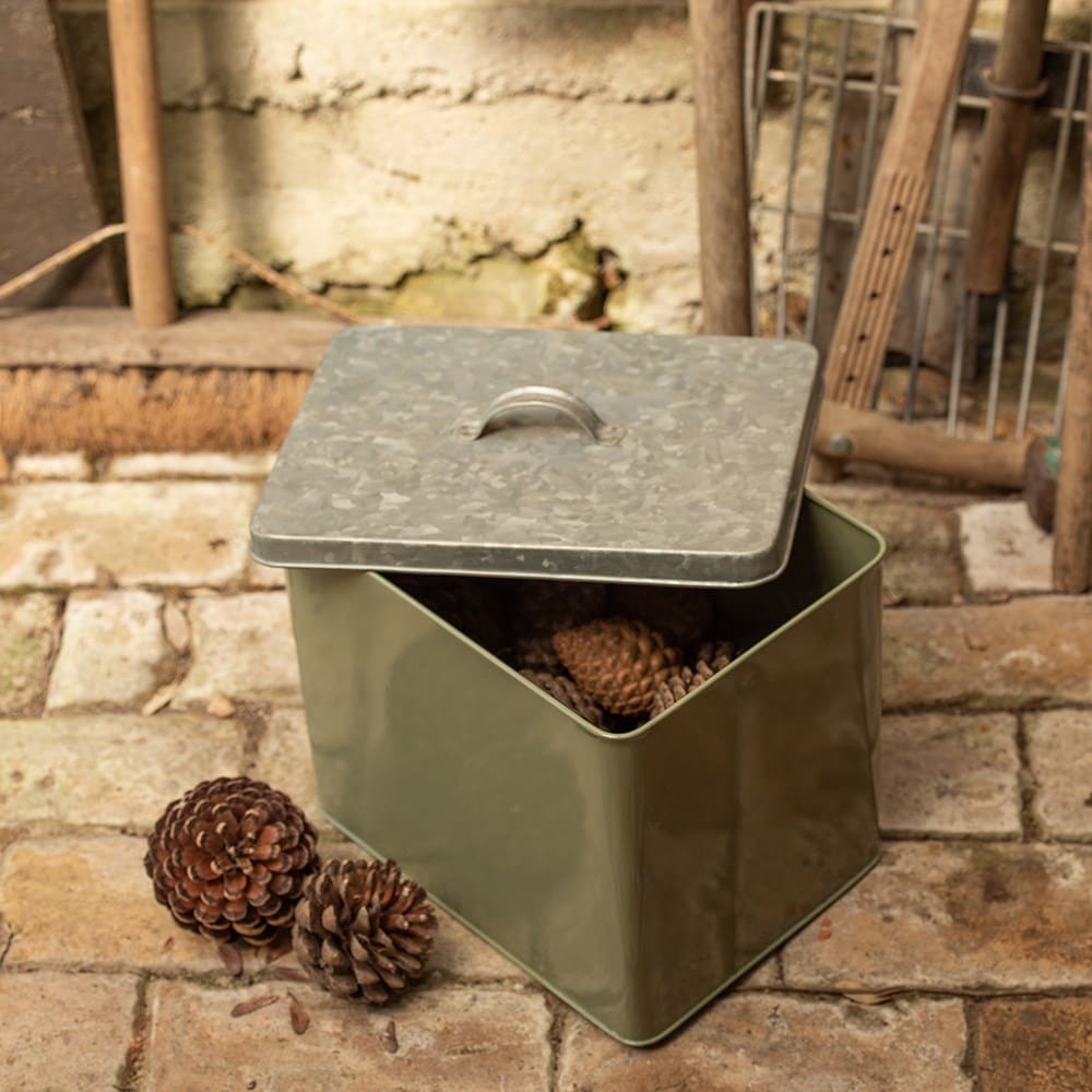 Crocus box - Crocus green with galvanised lid