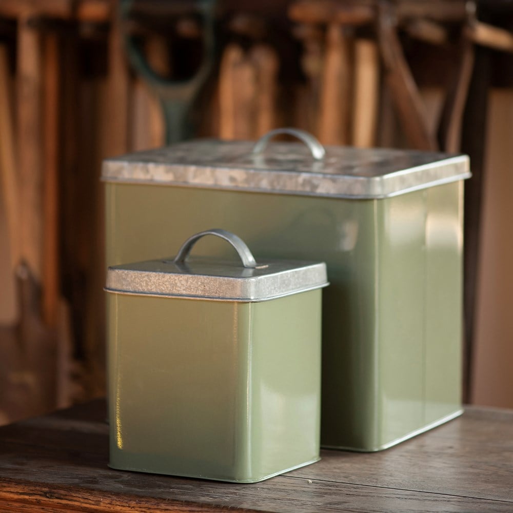 Crocus box - Crocus green with galvanised lid