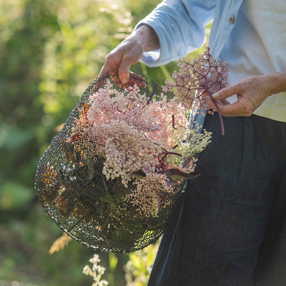 Elderflower foraging basket