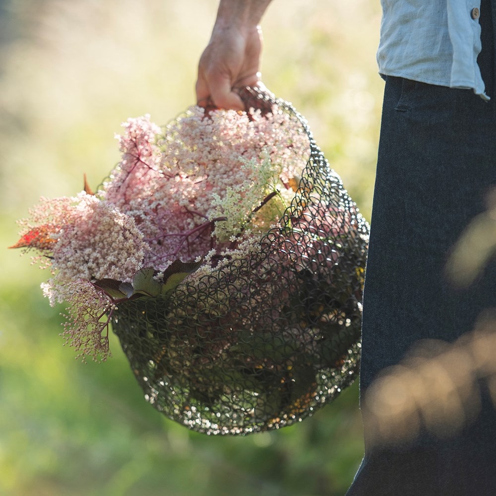 Elderflower foraging basket