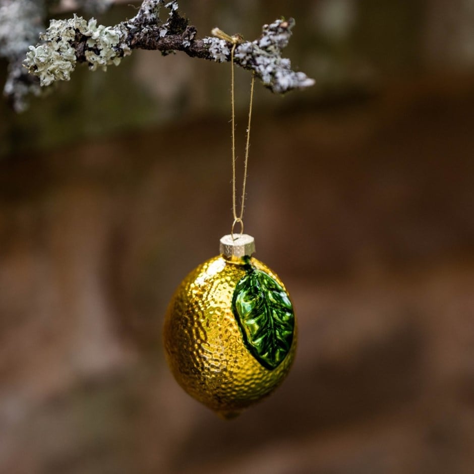 Glass lemon decoration