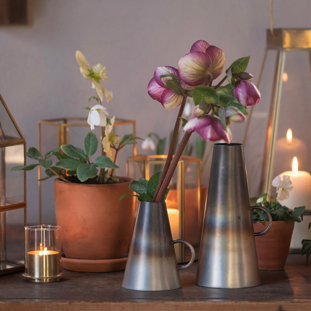 Burnt silver bud vase