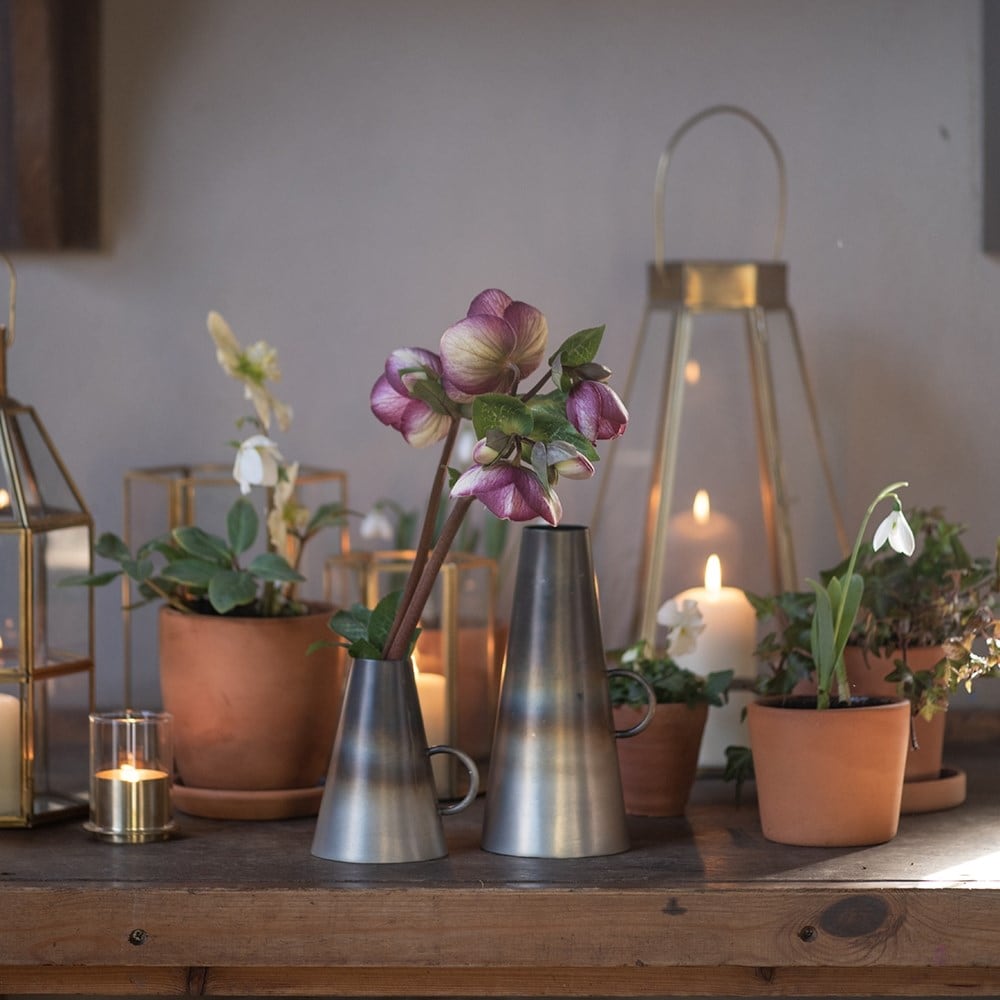 Burnt silver bud vase
