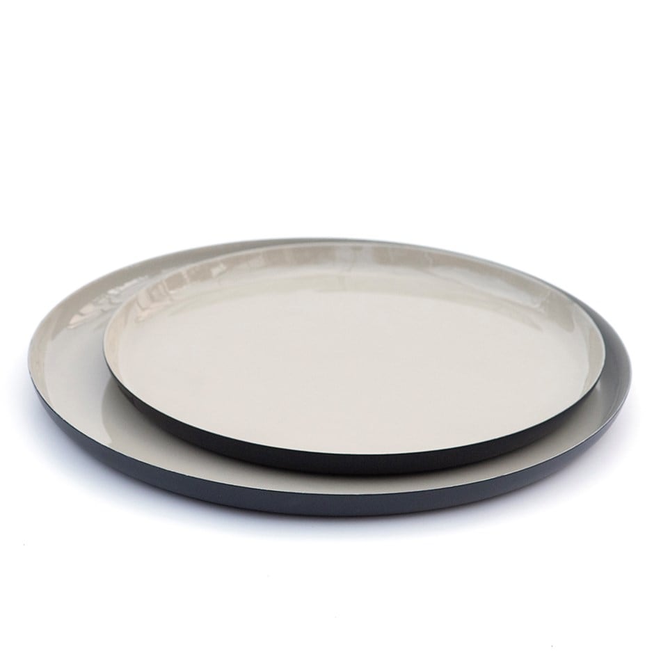 Enamelled pot tray