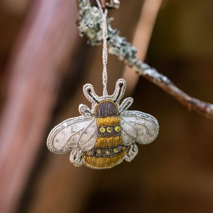 Embroidered bee decoration