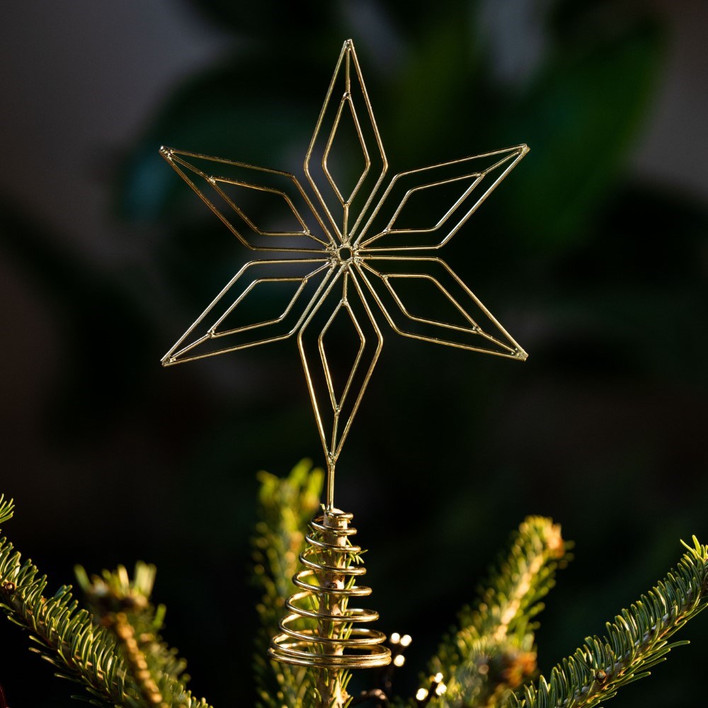 Gold metal tree topper