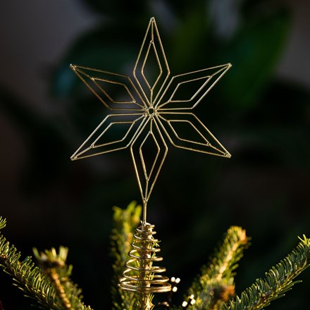 Gold metal tree topper