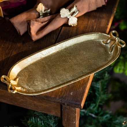 Gold bow plate