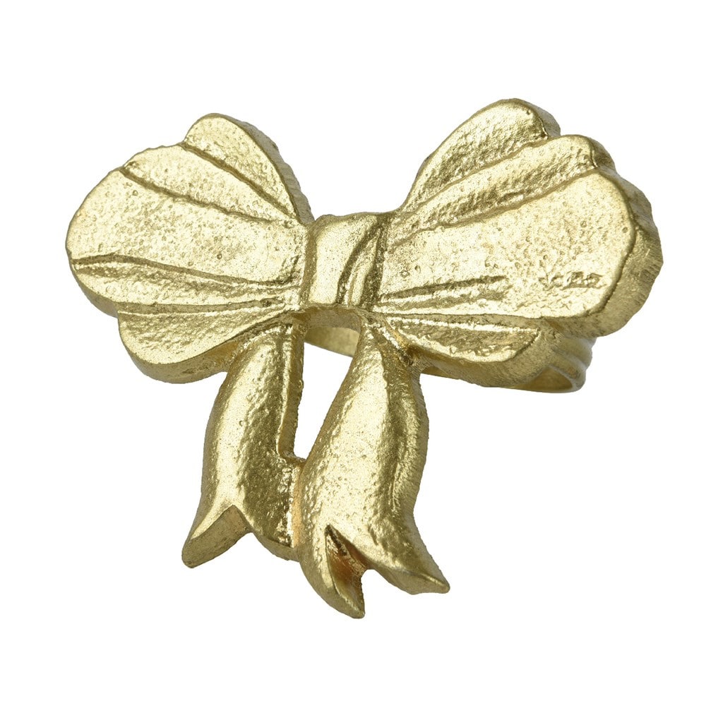 Gold bow napkin ring
