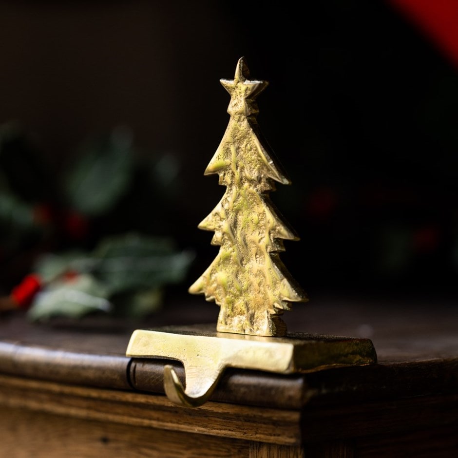 Tree stocking holder