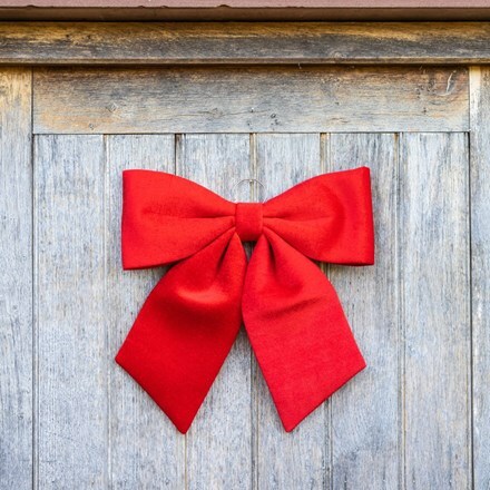 Bright red large bow