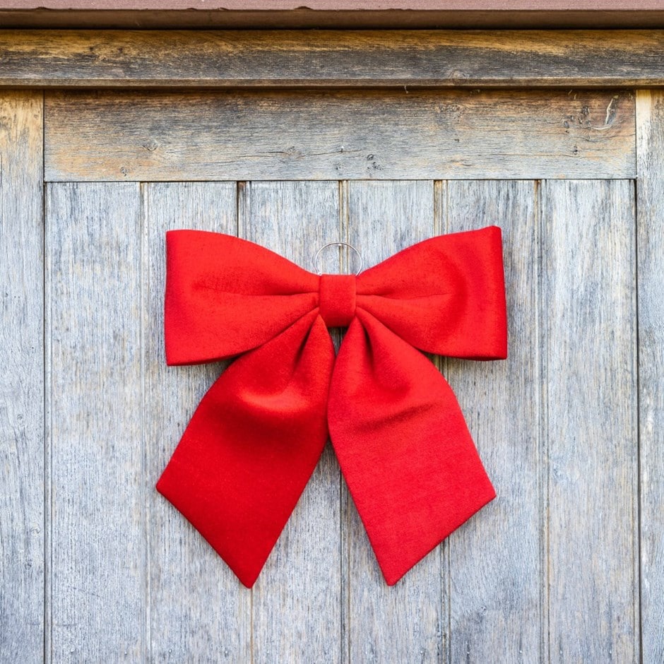 Bright red large bow