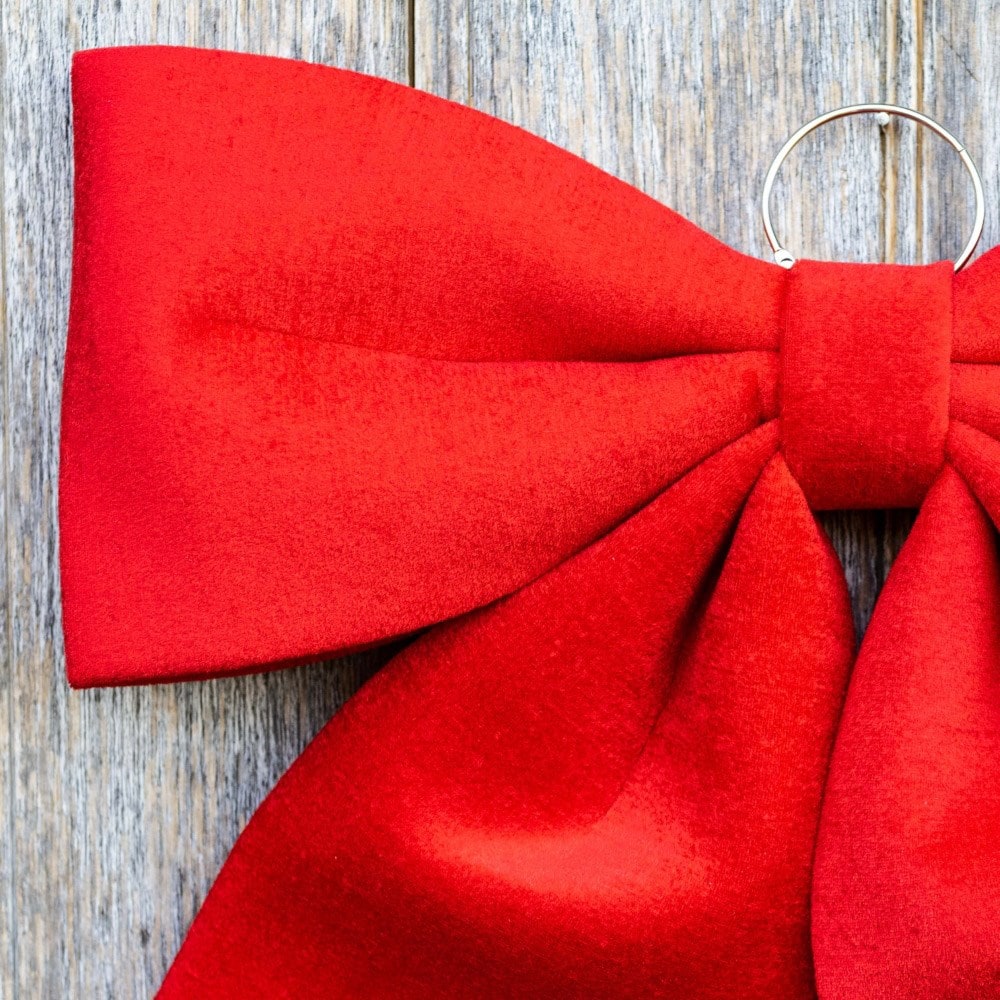 Bright red large bow