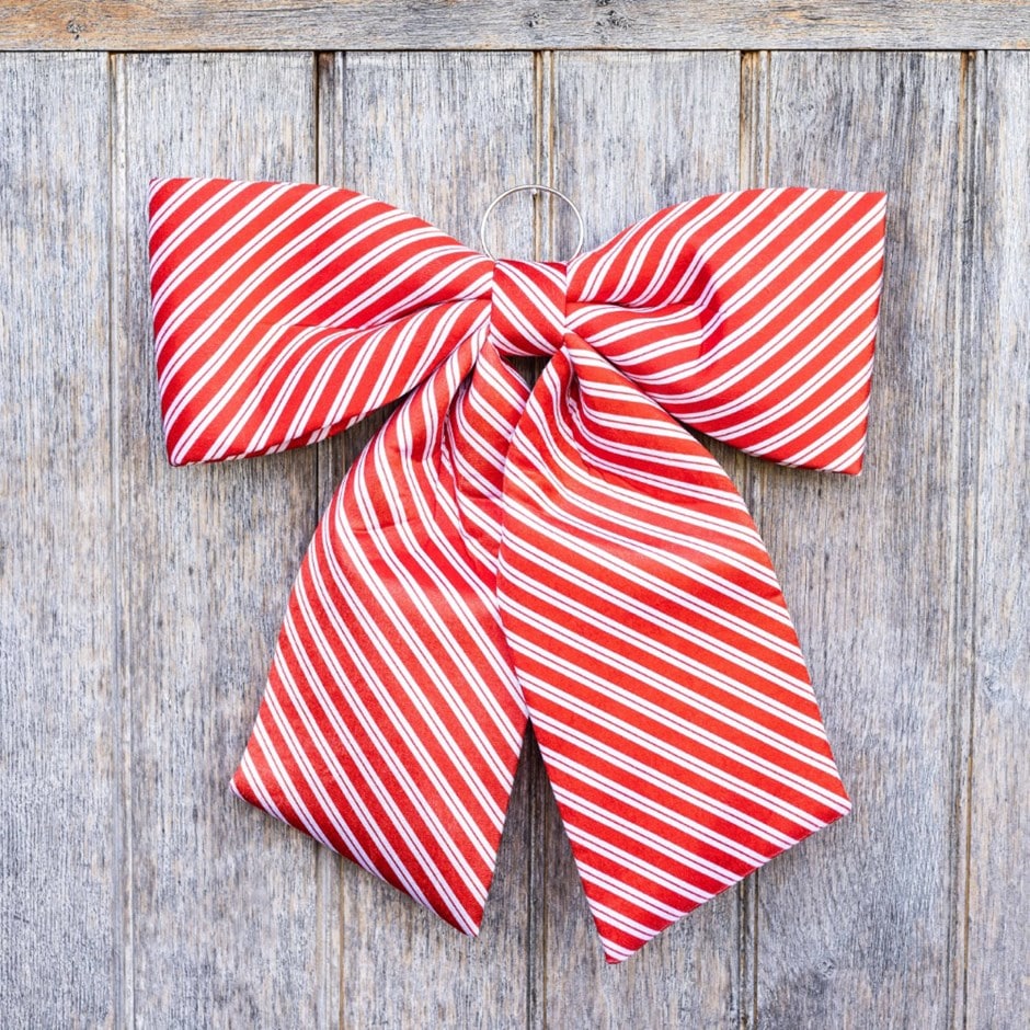 Striped large bow
