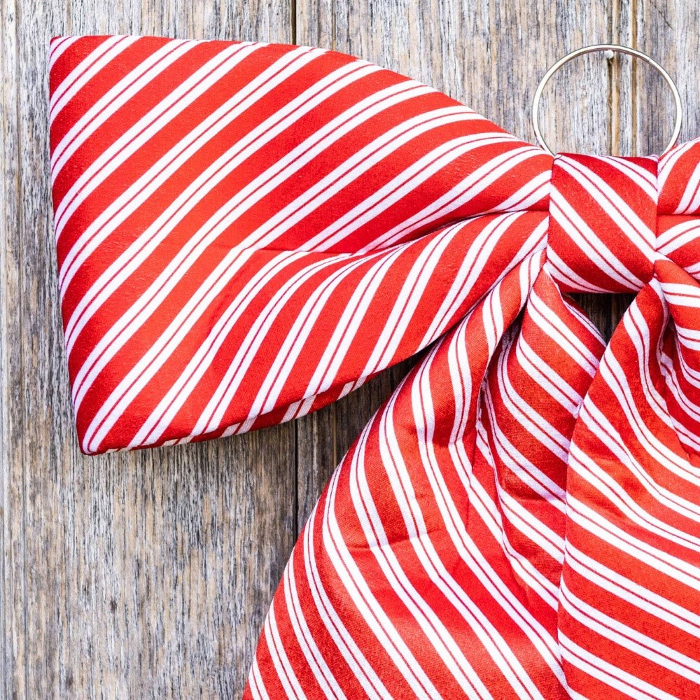 Striped large bow