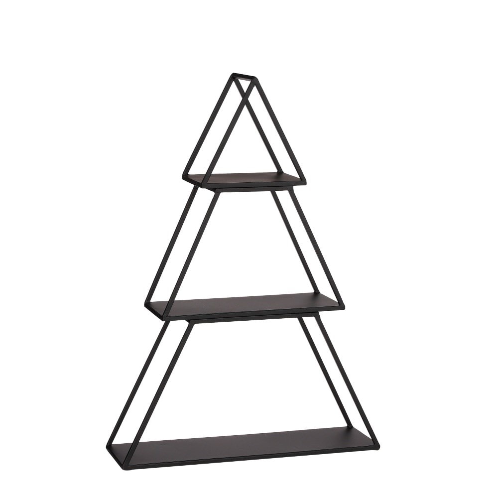 Black metal tree shelf