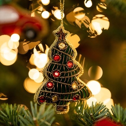 Beaded Christmas tree decoration