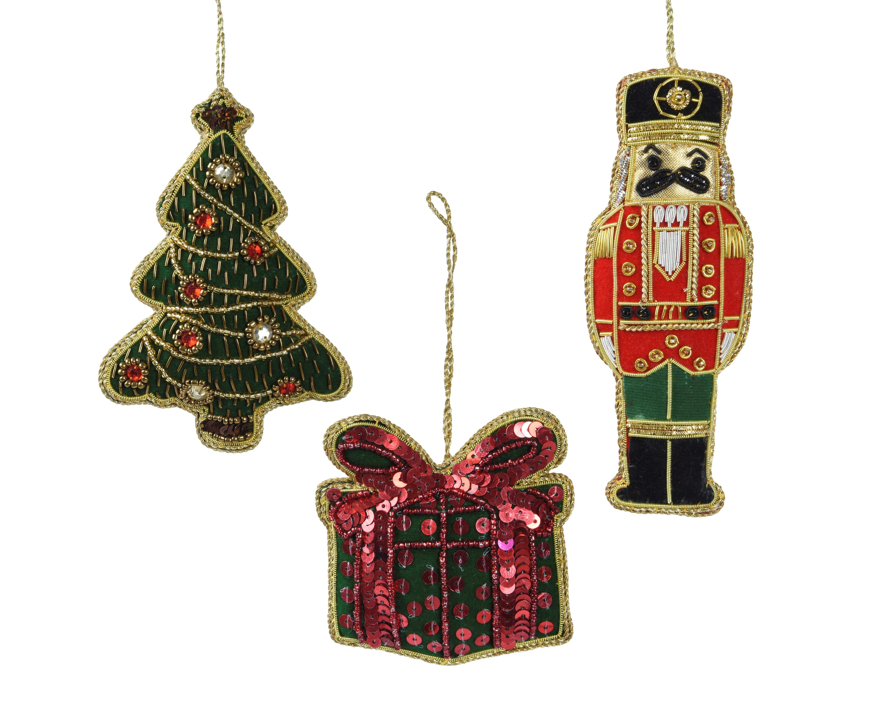 Beaded Christmas tree decoration