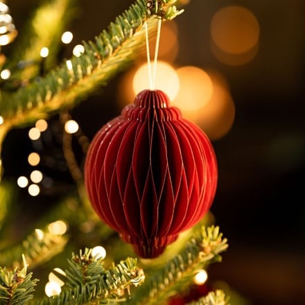 Red paper bauble