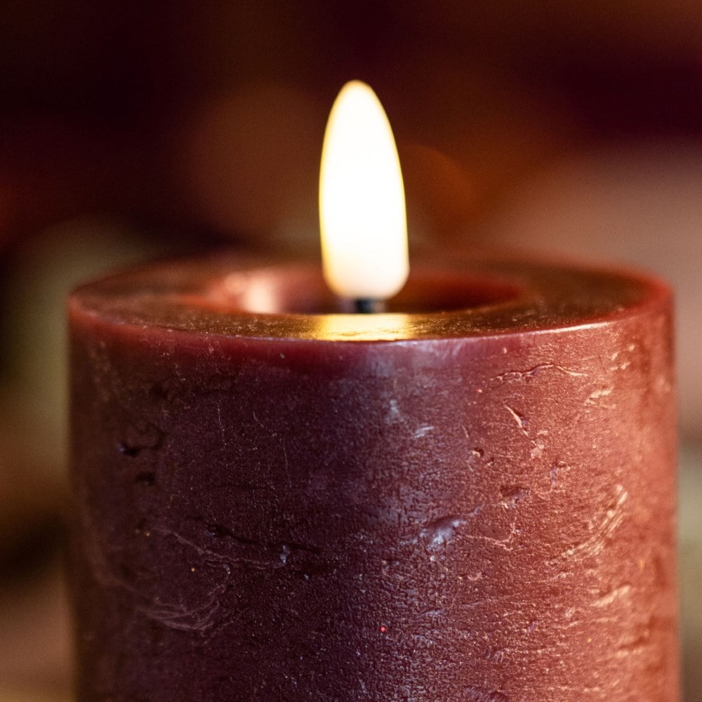 Burgundy LED candle