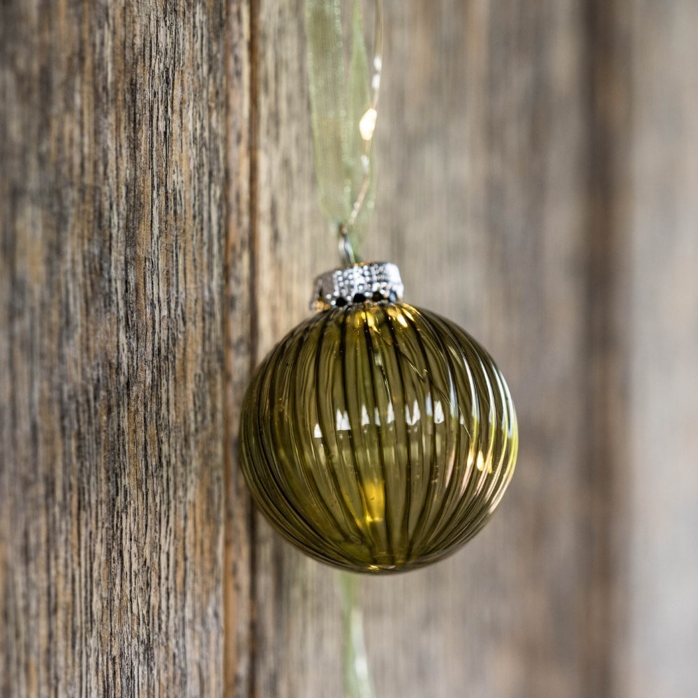Green glass bauble light bundle