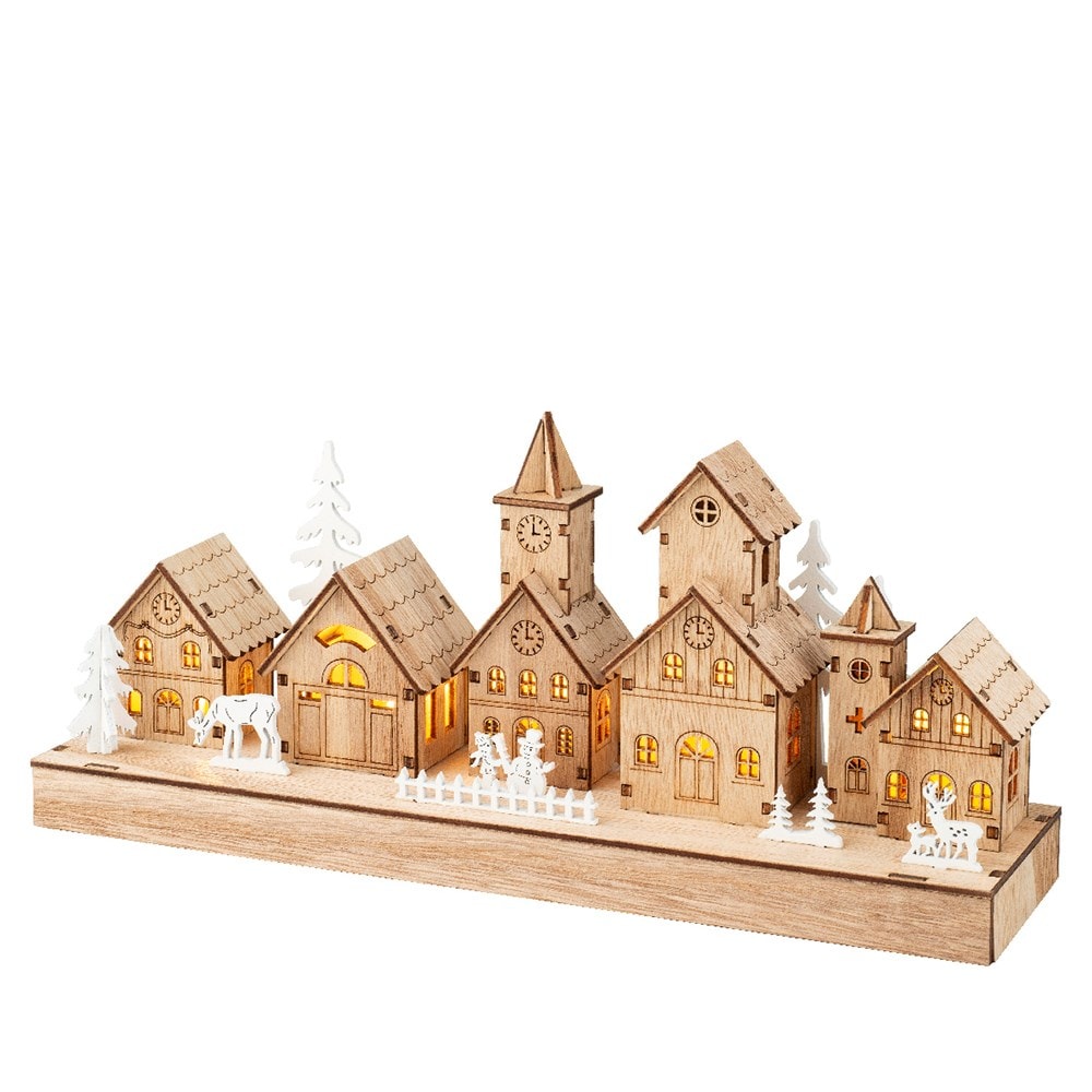 Wooden LED lit village