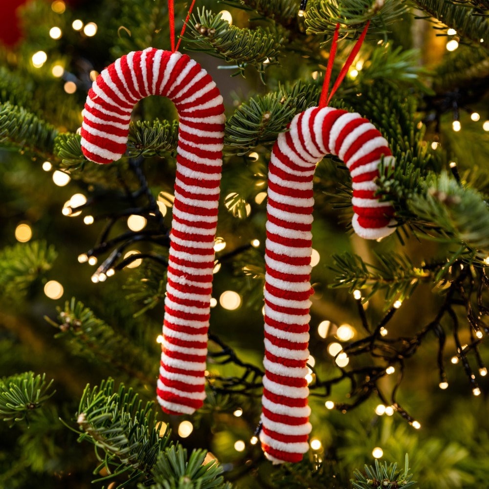Two large candy canes
