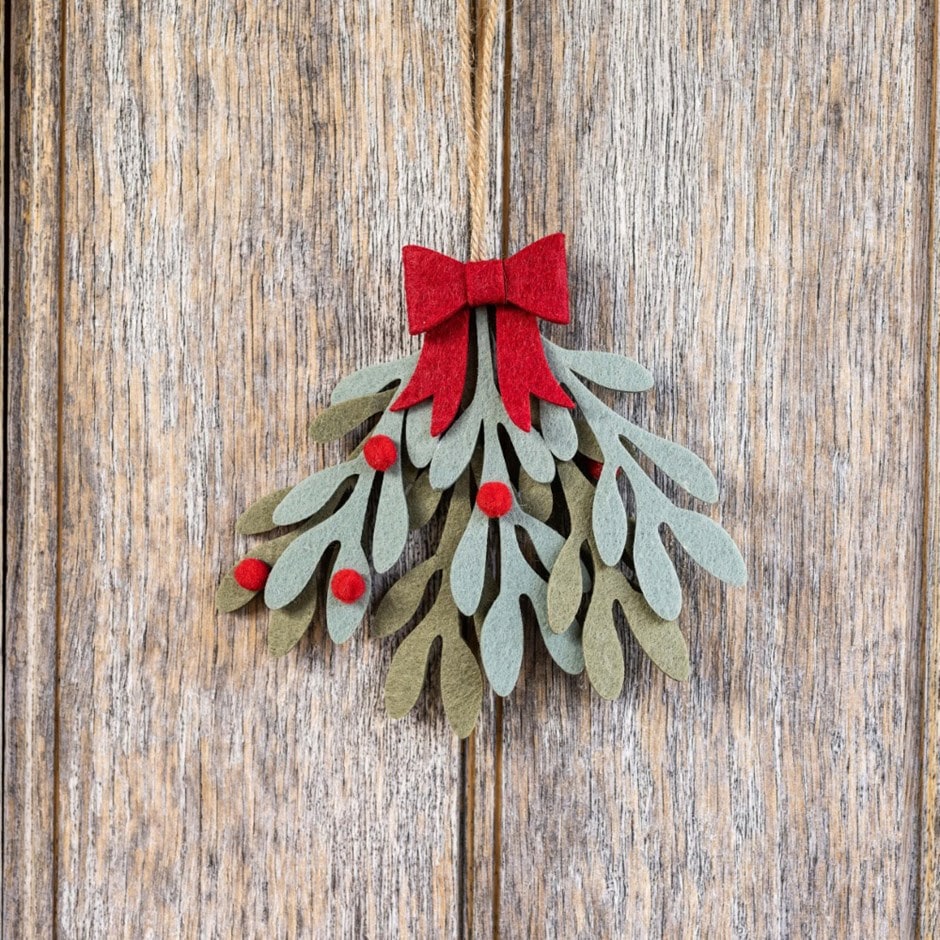 Felt mistletoe decoration