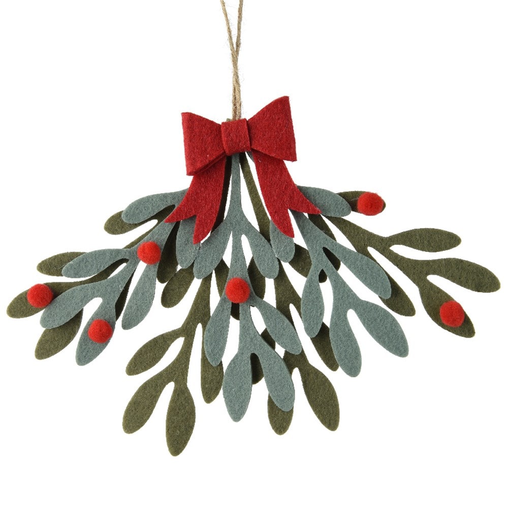 Felt mistletoe decoration
