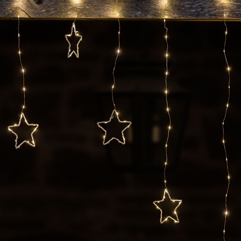 Indoor/outdoor star curtain lights