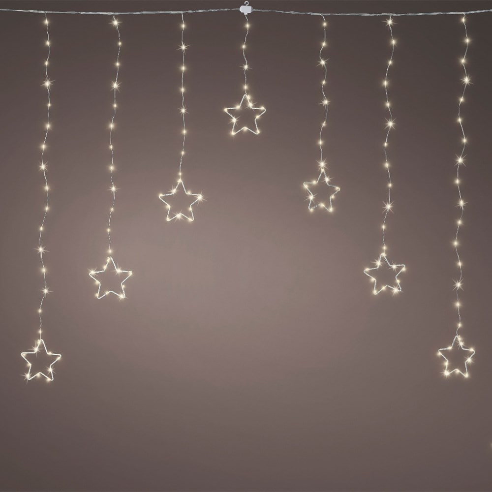 Indoor/outdoor star curtain lights