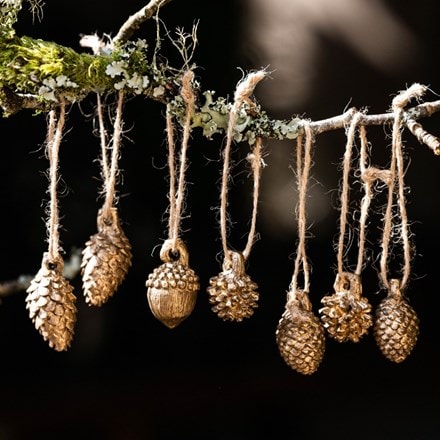 Mini pinecone ornaments