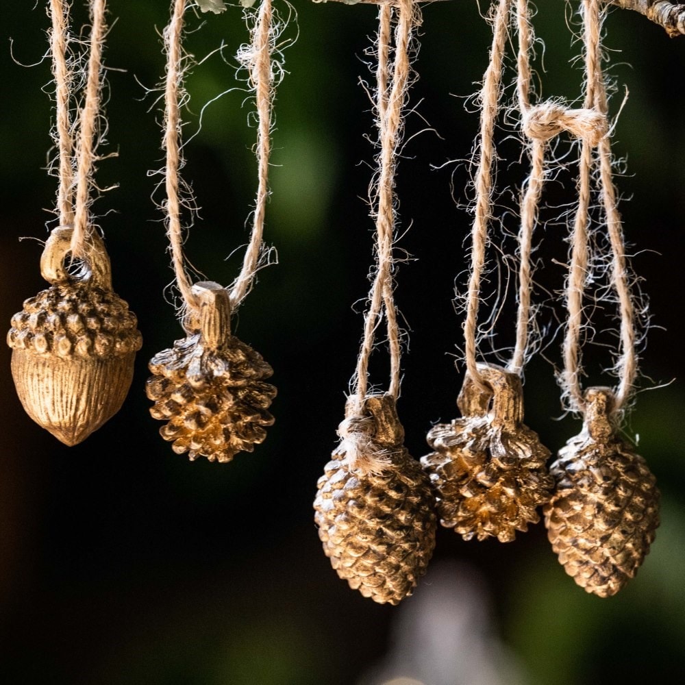 Mini pinecone ornaments