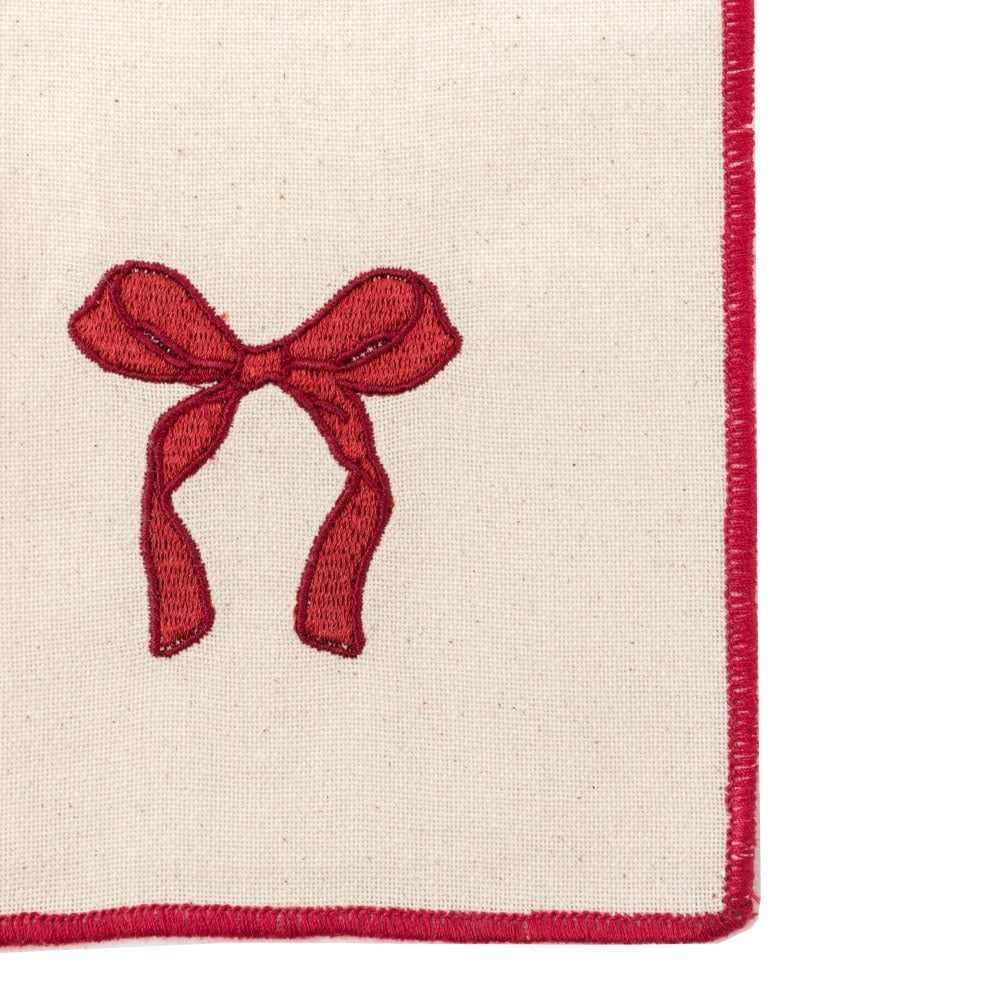 Four bow design napkins