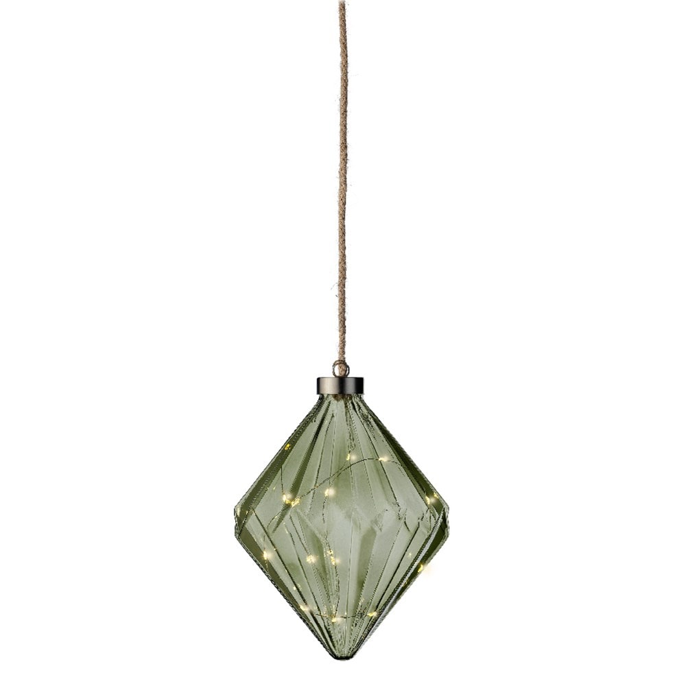 Green glass light up diamond