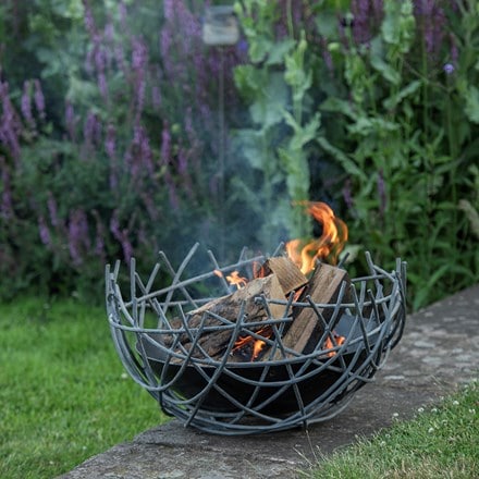 Nest fire pit - aged zinc