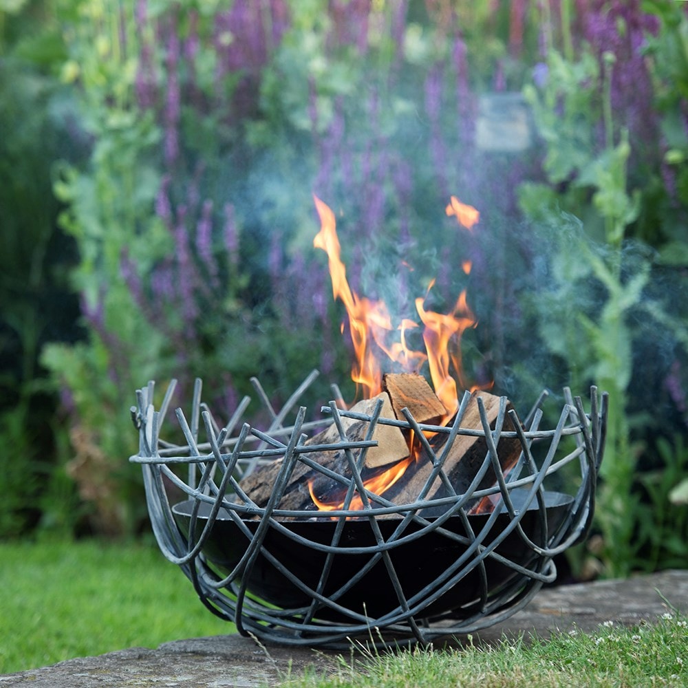 Nest fire pit - aged zinc