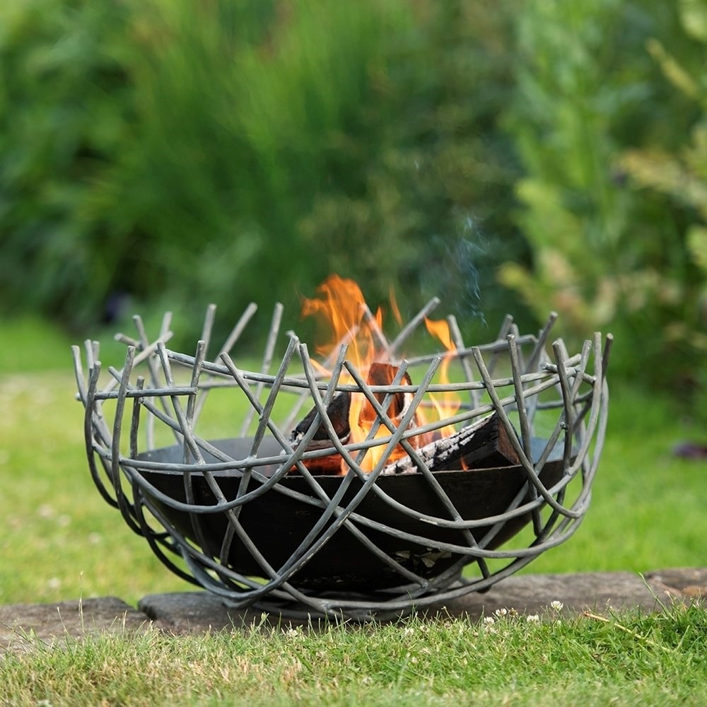 Nest fire pit - aged zinc