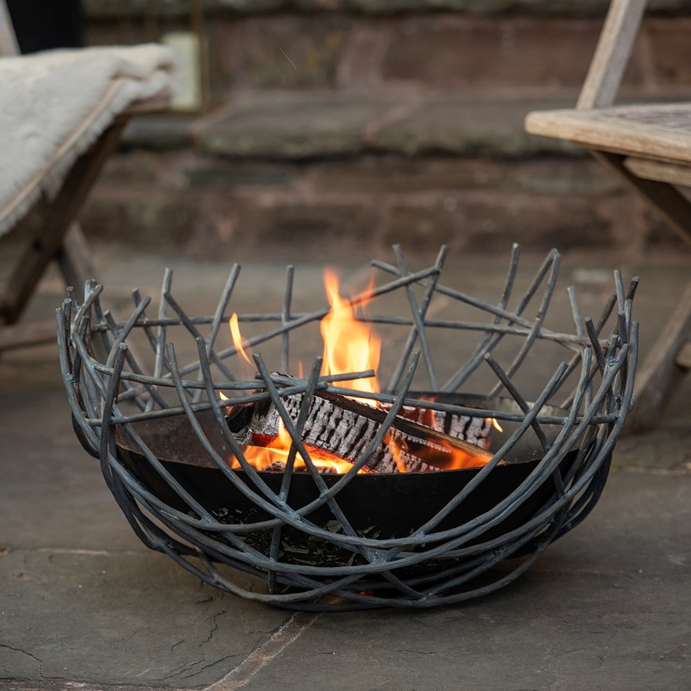 Nest fire pit - aged zinc