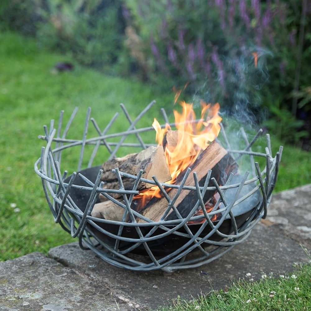 Nest fire pit - aged zinc