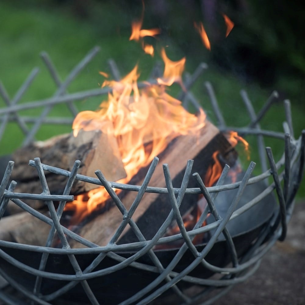 Nest fire pit - aged zinc